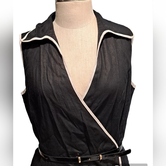 MJ Collection 100% linen wrap dress size 14 - Picture 2 of 5